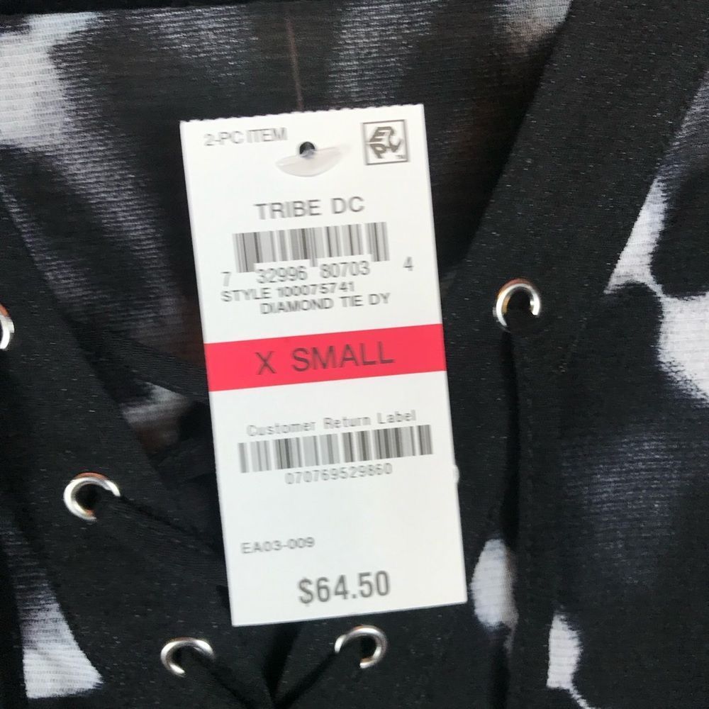 INC Lace Up Diamond Tie Dye Tank Top NWT - Picture 8 of 10